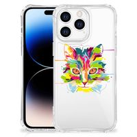 Apple iPhone 14 Pro Max Stevig Bumper Hoesje Cat Color - thumbnail