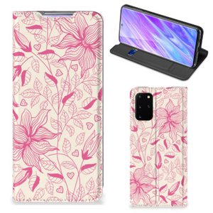 Samsung Galaxy S20 Plus Smart Cover Pink Flowers