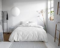 RoyalTextile - Uni Satijn Dekbedovertrek Katoen-Satijn - Wit - 140 x 220