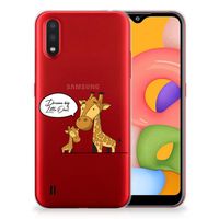 Samsung Galaxy A01 Telefoonhoesje met Naam Giraffe - thumbnail