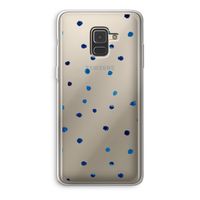 Blauwe stippen: Samsung Galaxy A8 (2018) Transparant Hoesje