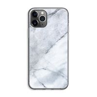 Witte marmer: iPhone 11 Pro Max Transparant Hoesje