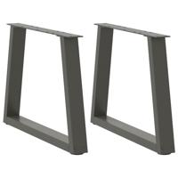 Eettafelpoten 2 st V-vormig 60x(42-43,3) cm staal antraciet Eettafelpoten 2 st V-vormig 60x(42-43,3) cm staal antraciet