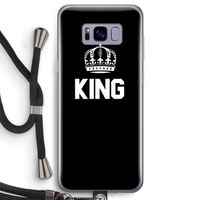 King zwart: Samsung Galaxy S8 Transparant Hoesje met koord