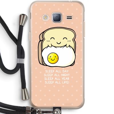 Sleep All Day: Samsung Galaxy J3 (2016) Transparant Hoesje met koord