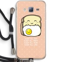 Sleep All Day: Samsung Galaxy J3 (2016) Transparant Hoesje met koord