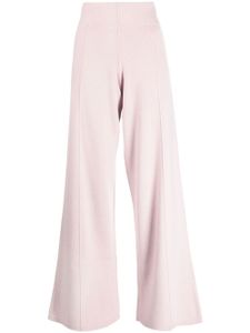 Pringle of Scotland pantalon en maille à taille haute - Rose