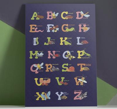 Alphabet en letters canvas schilderij Engelse alfabet