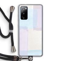 Square pastel: Samsung Galaxy S20 FE / S20 FE 5G Transparant Hoesje met koord