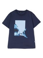 Il Gufo shark-print short-sleeve cotton T-shirt - Bleu - thumbnail