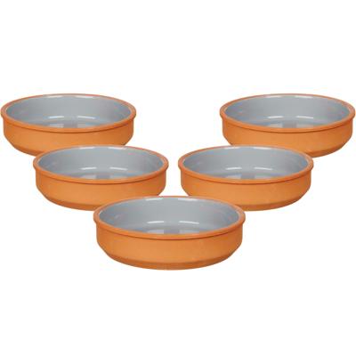 La Dehesa Tapas / Creme brulee schaaltjes - 12x stuks - terracotta/grijs - 16 x 4 cm - Hapjes La Dehesa Tapas / Creme brulee schaaltjes - 12x stuks - terracotta/grijs - 16 x 4 cm - Hapjes