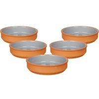 La Dehesa Tapas / Creme brulee schaaltjes - 12x stuks - terracotta/grijs - 16 x 4 cm - Hapjes