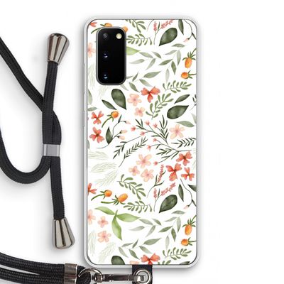 Sweet little flowers: Samsung Galaxy S20 Transparant Hoesje met koord