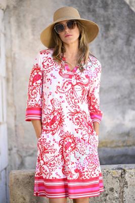 Bontgekleurd nachthemd paisley strepen