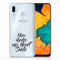 Samsung Galaxy A30 | Siliconen hoesje | met naam Heart Smile