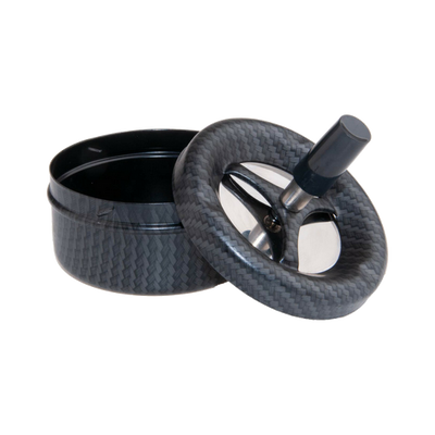 Draaiende Asbak Carbon Look - ⌀9.5cm