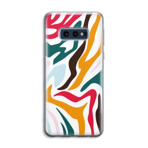 Colored Zebra: Samsung Galaxy S10e Transparant Hoesje