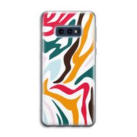 Colored Zebra: Samsung Galaxy S10e Transparant Hoesje