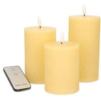 Anna&apos;s Collection LED Stompkaarsen met afstandsbediening - 3x - vanill