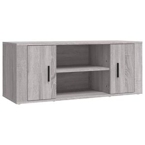 vidaXL Tv-meubel 100x35x40 cm bewerkt hout grijs sonoma eikenkleurig