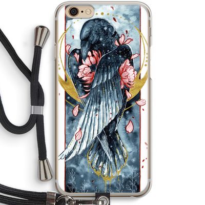 Golden Raven: iPhone 6 / 6S Transparant Hoesje met koord