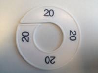 Maatring 9cm wit/zwart 20