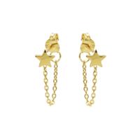 Karma Oorbellen Chain Star Goud
