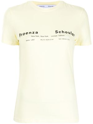 Proenza Schouler White Label t-shirt à logo imprimé - Jaune