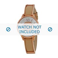 Horlogeband Armani AX5353 Leder Crèmewit 12mm