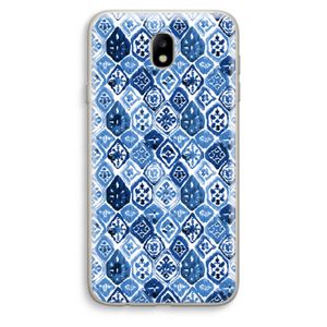Blauw motief: Samsung Galaxy J7 (2017) Transparant Hoesje