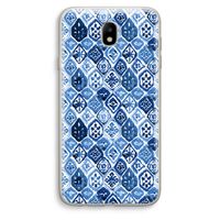Blauw motief: Samsung Galaxy J7 (2017) Transparant Hoesje