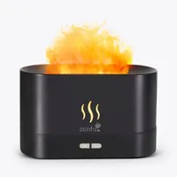 Flame aroma diffuser met vlam effect en luchtbevochtiger zwart