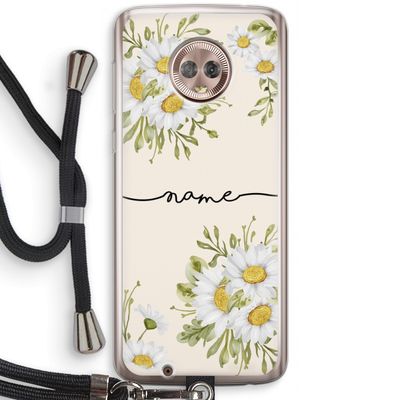 Daisies: Motorola Moto G6 Transparant Hoesje met koord