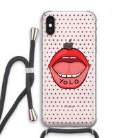 Yolo Denise: iPhone XS Transparant Hoesje met koord