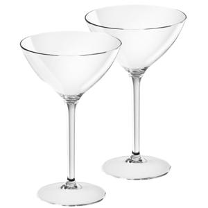Martini James glas - 8x - transparant - 300 ml - onbreekbaar kunststof - glazen