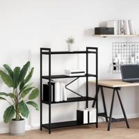 Boekenkast Zwart eiken 80 x 30 x 118 cm Bewerkt hout