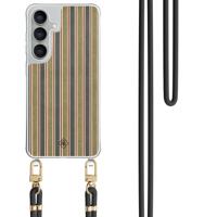 Samsung Galaxy S25 FE hoesje met zwart koord - Urban stripes