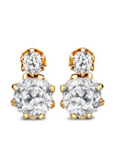 Pragnell Vintage boucles d'oreilles pendantes en or 18ct pavées de diamants