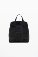 Gevlochten S-rugzak met stiksels - BLACK - U
