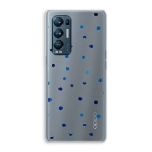 Blauwe stippen: Oppo Find X3 Neo Transparant Hoesje