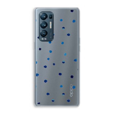 Blauwe stippen: Oppo Find X3 Neo Transparant Hoesje