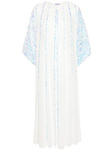 Baruni robe longue Jasmine à sequins - Blanc