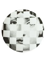 Fornasetti assiette imprimée à carreaux - Blanc - thumbnail