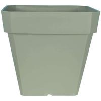 RIVIERA SOLEILLA vierkante bloembak - Kunststof - 50x50 cm - Kleigroen