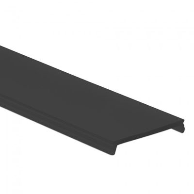 Zwart opaal afdekking 600cm C33 25-30% licht doorlatend voor LED strip profiel PN4 PN5 PN6 PN7