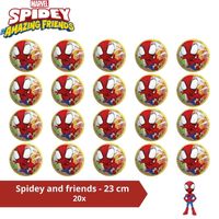 Bal - Voordeelverpakking - Spiderman en Friends - 23 cm - 20 stuks - thumbnail
