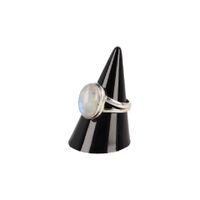 Zilveren Ring Maansteen Regenboog (Model 5)