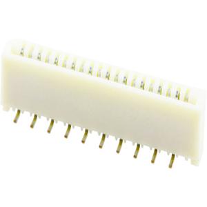 Molex 528082071 Female header (standaard) Totaal aantal polen: 20 Rastermaat: 1 mm Inhoud: 1 stuk(s) Tape on Full reel