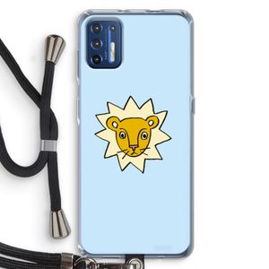 Kleine leeuw: Motorola Moto G9 Plus Transparant Hoesje met koord