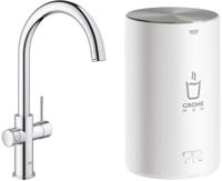 Grohe Red 3-in-1 kokend water kraan met C-uitloop en combi boiler chroom Grohe Red 3-in-1 kokend water kraan met C-uitloop en combi boiler chroom